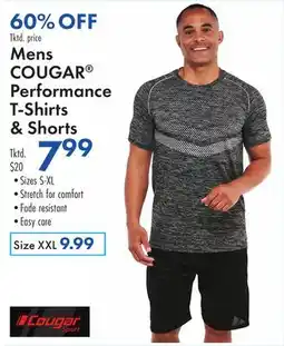Boscov's Mens COUGAR Performance T-Shirts & Shorts offer