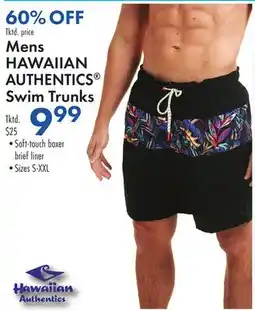 Boscov's Mens HAWAIIAN AUTHENTICS Swim Trunks offer