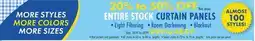 Boscov's ENTIRE STOCK CURTAIN PANELS offer