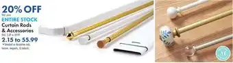 Boscov's ENTIRE STOCK Curtain Rods & Accessories offer