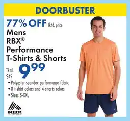 Boscov's Mens RBX Performance T-Shirts & Shorts offer