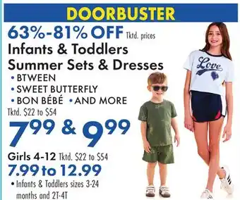 Boscov's Infants & Toddlers Summer Sets & Dresses offer