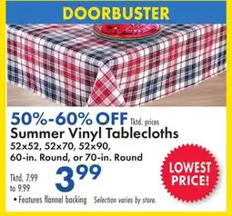Boscov's Summer Vinyl Tablecloths offer