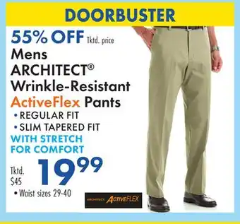 Boscov's Mens ARCHITECT Wrinkle-Resistant ActiveFlex Pants offer
