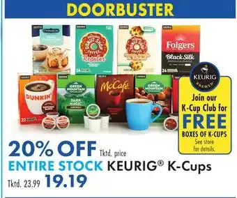 Boscov's ENTIRE STOCK KEURIG K-Cups offer