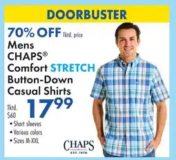 Boscov's Mens CHAPS Comfort STRETCH Button-Down Casual Shirts offer