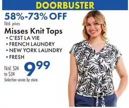 Boscov's Misses Knit Tops offer
