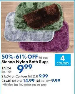 Boscov's Sienna Nylon Bath Rugs offer
