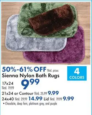 Boscov's Sienna Nylon Bath Rugs offer