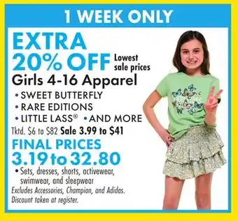Boscov's Girls 4-16 Apparel offer