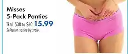 Boscov's Misses 5-Pack Panties offer