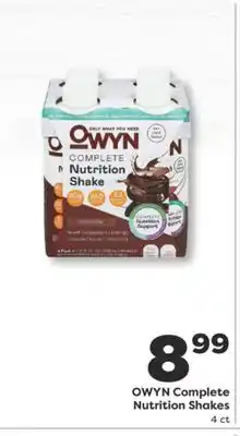 Weis Markets OWYN Complete Nutrition Shakes offer