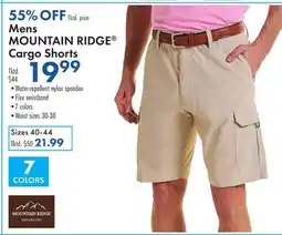 Boscov's Mens MOUNTAIN RIDGE Cargo Shorts offer