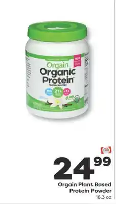Weis Markets Orgain Plant Based Protein Powder offer
