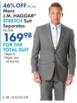 Boscov's Mens J.M. HAGGAR STRETCH Suit Separates offer