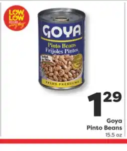 Weis Markets Goya Pinto Beans offer