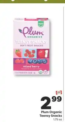 Weis Markets Plum Organic Teensy Snacks offer