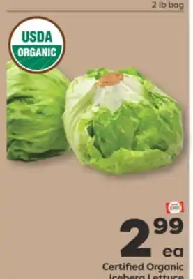 Weis Markets Certified Organic Iceberg Lettuce offer