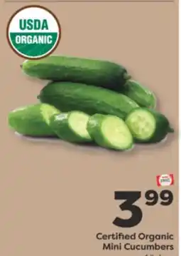 Weis Markets Certified Organic Mini Cucumbers offer