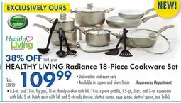 Boscov's HEALTHY LIVING Radiance 18-Piece Cookware Set offer