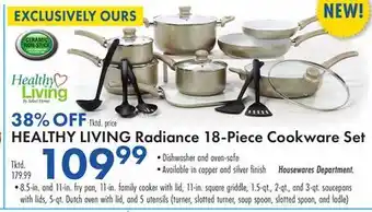 Boscov's HEALTHY LIVING Radiance 18-Piece Cookware Set offer