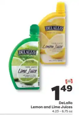 Weis Markets DeLallo Lemon and Lime Juices offer