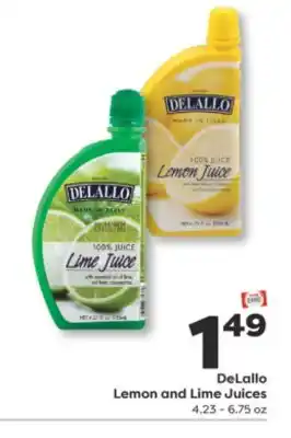 Weis Markets DeLallo Lemon and Lime Juices offer