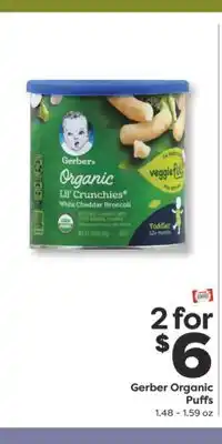 Weis Markets Gerber Organic Puffs offer