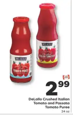 Weis Markets DeLallo Crushed Italian Tomato and Passata Tomato Puree offer