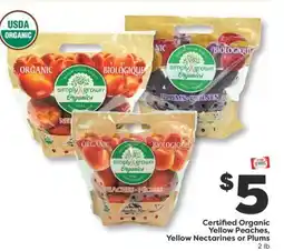 Weis Markets Certified Organic Yellow Peaches, Yellow Nectarines or Plums offer