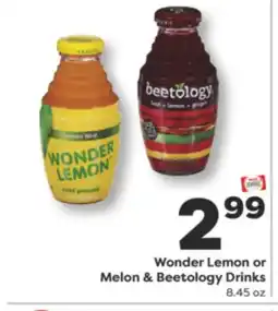 Weis Markets Wonder Lemon or Melon & Beetology Drinks offer