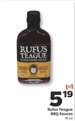 Weis Markets Rufus Teague BBQ Sauces offer