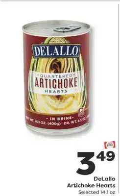 Weis Markets DeLallo Artichoke Hearts offer