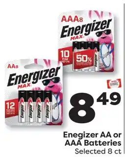 Weis Markets Energizer AA or AAA Batteries offer