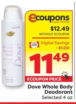Weis Markets Dove Whole Body Deodorant offer
