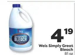 Weis Markets Weis Simply Great Bleach offer