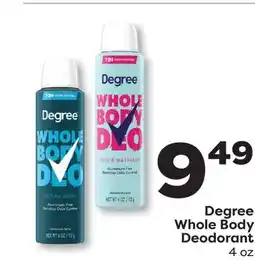 Weis Markets Degree Whole Body Deodorant offer