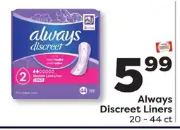 Weis Markets Always Discreet Liners offer