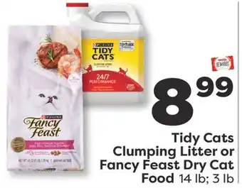 Weis Markets Tidy Cats Clumping Litter or Fancy Feast Dry Cat Food offer