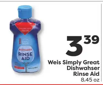 Weis Markets Weis Simply Great Dishwahser Rinse Aid offer