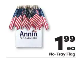 Weis Markets No-Fray Flag offer