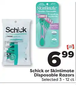 Weis Markets Schick or Skintimate Disposable Razors offer