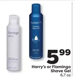 Weis Markets Harry's or Flamingo Shave Gel offer