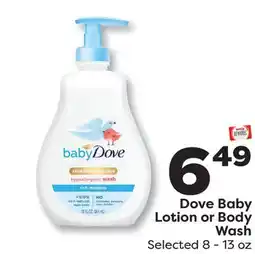 Weis Markets Dove Baby Lotion or Body Wash offer