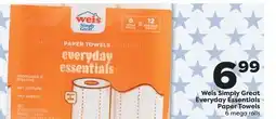 Weis Markets Weis Simply Great Everyday Essentials Paper Towels offer
