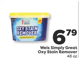 Weis Markets Weis Simply Great Oxy Stain Remover offer