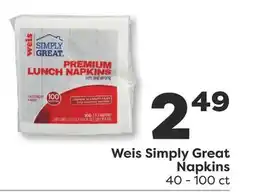 Weis Markets Weis Simply Great Napkins offer