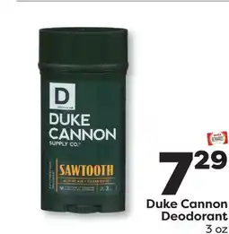 Weis Markets Duke Cannon Deodorant offer