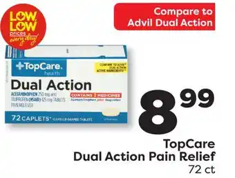 Weis Markets TopCare Dual Action Pain Relief offer