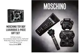 Boscov's MOSCHINO TOY BOY LUXURIOUS 3-PIECE GIFT SET offer
